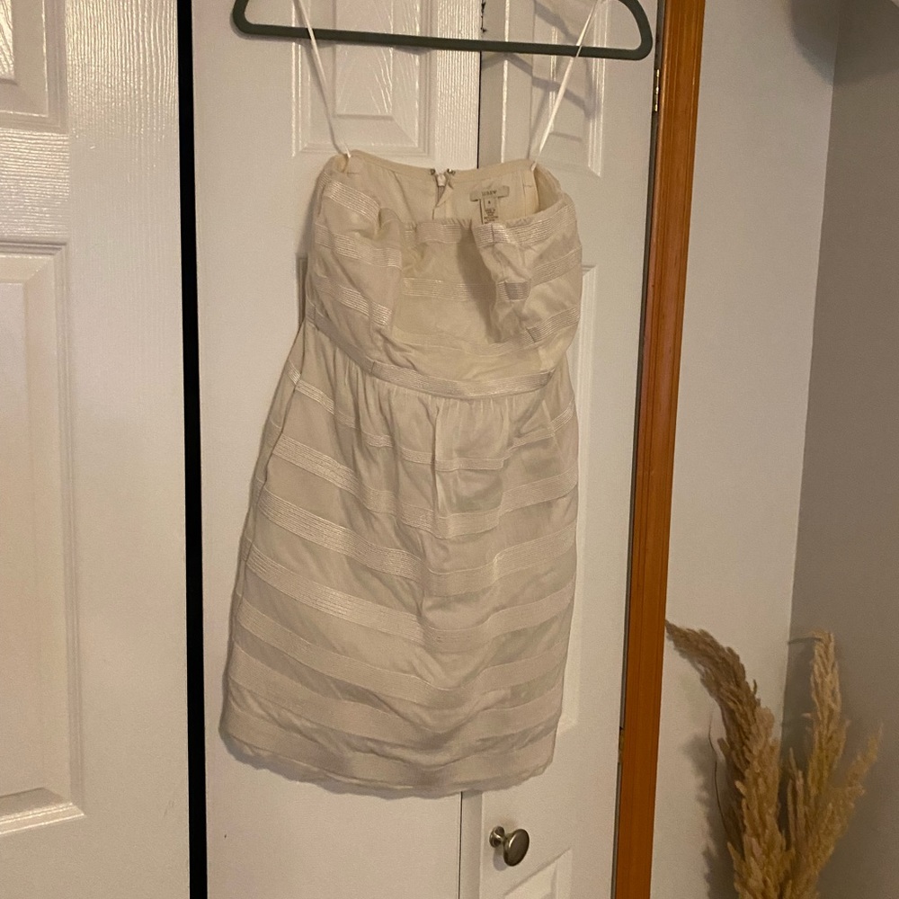 JCREW - cocktail dress in eggshell white!
